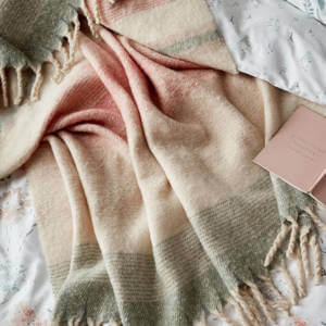 Laura Ashley Ortonby Plaster Pink Throw